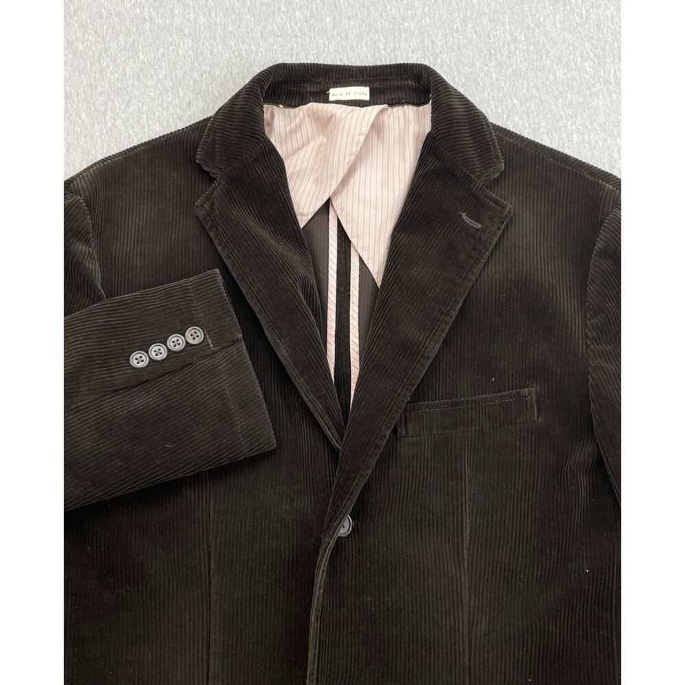 J Crew Blazer Mens Medium Brown 100% Corduroy Elbow Batch Sports Jacket